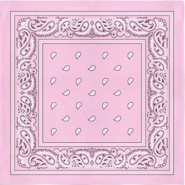Light Pink Paisley Print Bandana - Everything Party