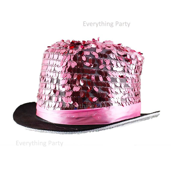 Light Pink Sequin Top Hat - Everything Party