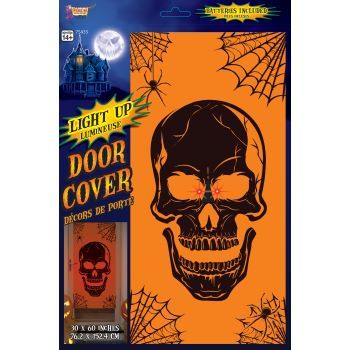 Light Up Skull Door Poster - Everything Party