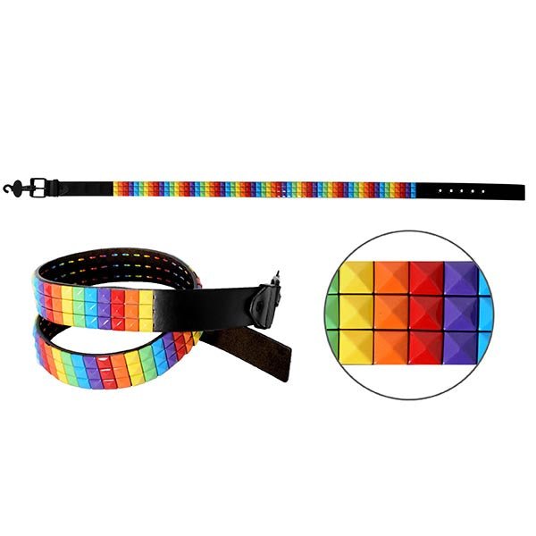 Mardi Gras Carnival Party Rainbow Studded Belt - Everything Party