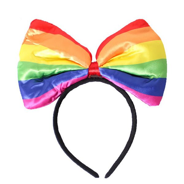 Mardi Gras Rainbow Headband with Bow - Everything Party