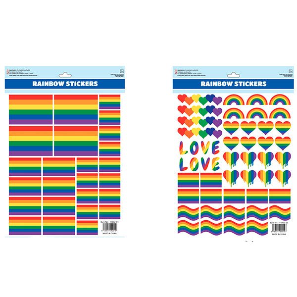 Mardi Gras Rainbow Pride Stickers - Everything Party