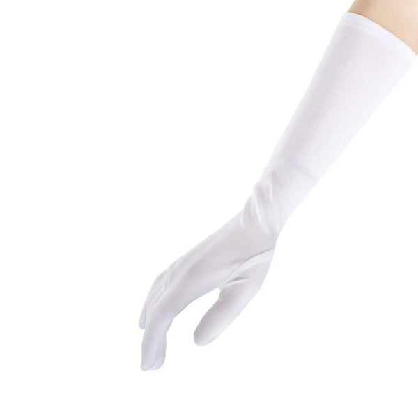 Medium Long Gloves - White - Everything Party