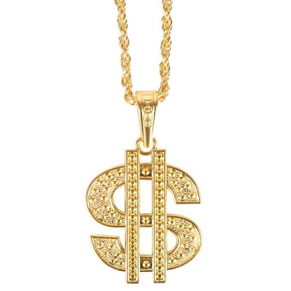 Metal Dollar Sign Necklace - Everything Party