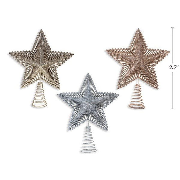 Metal Glitter Star Christmas Tree Topper - Everything Party