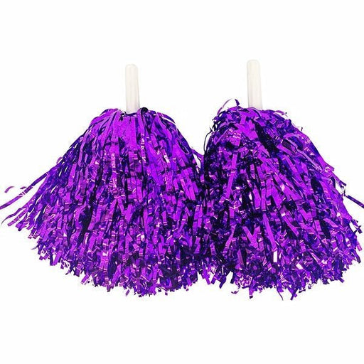 Metallic Cheerleader Pom Pom - Purple - Everything Party