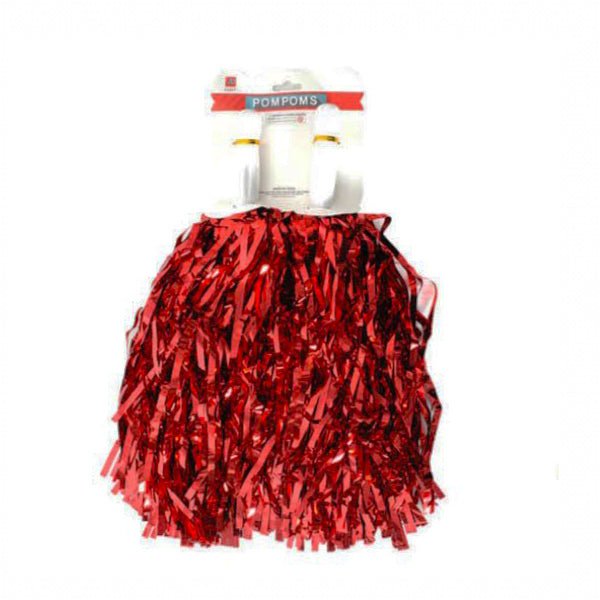 Metallic Cheerleader Pom Pom - Red - Everything Party