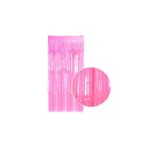Metallic Neon Curtain - Fluro Pink - Everything Party