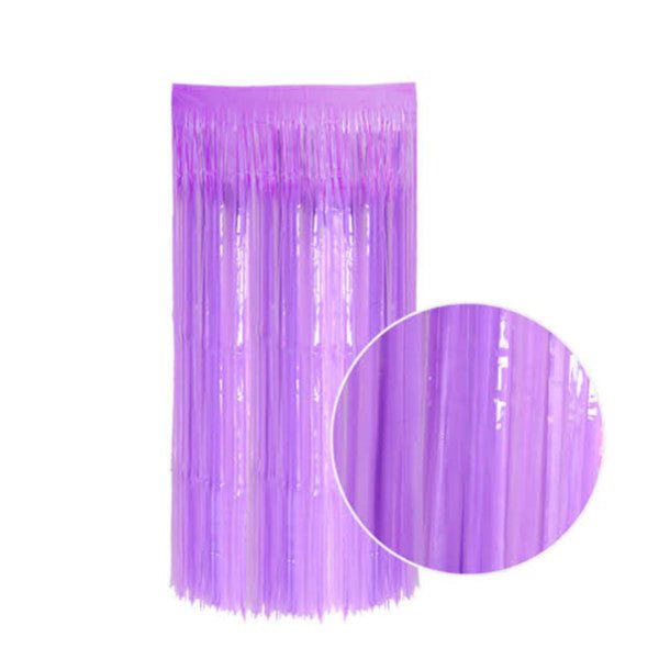Metallic Neon Curtain - Fluro Purple - Everything Party
