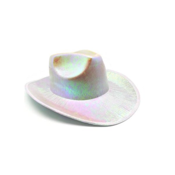 Metallic White Cowboy/Cowgirl Hat - Everything Party