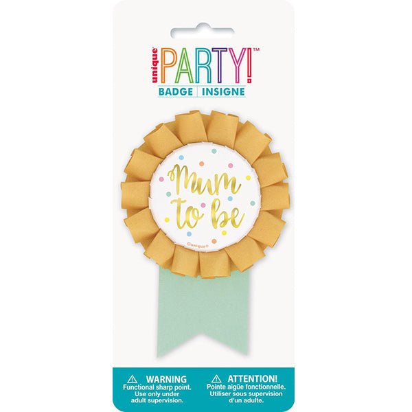 Mum To Be Award Ribbon Badge - Everything Party
