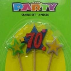 No.70 Birthday Candle set - Assorted Colour - Everything Party