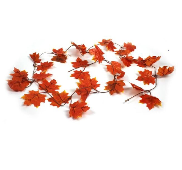 Orange Artificial Leaf Vines 2m - Everything Party