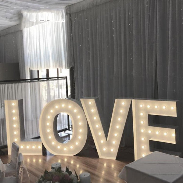 Party Hire - 1m Alphabet Letter LED Light Party Decoration - Everything Party