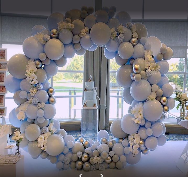 Party Hire - 2m White Metal Circle Backdrop Balloon Arch Stand - Everything Party