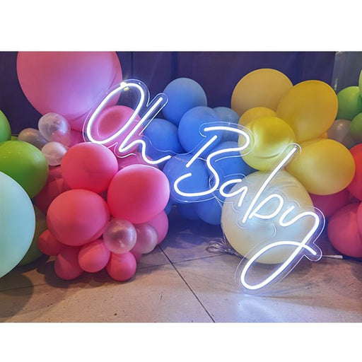 Party Hire - Baby Show Oh Baby Neon Light Sign Party Decoration - Everything Party