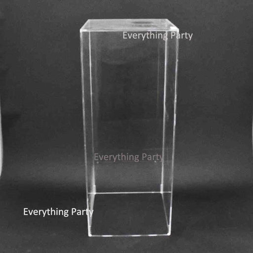 Party Hire - Clear Acrylic Plinth 75cm Square - Everything Party