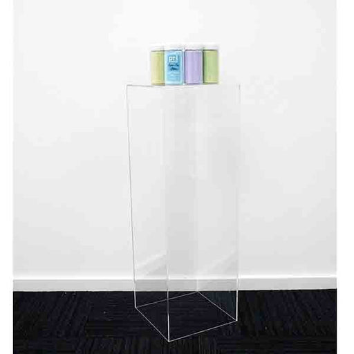Party Hire - Clear Acrylic Plinth 90cm Square - Everything Party