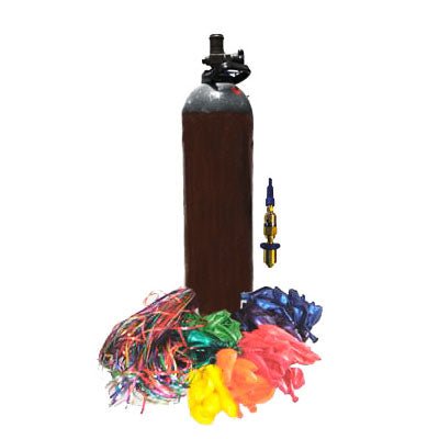 Party Hire - D Size 100 Balloon Helium Tank with Regulator Deluxe Kit - Everything Party