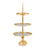 Party Hire - Deluxe Metallic Gold Cup Cake Stand 3 Tier - Everything Party