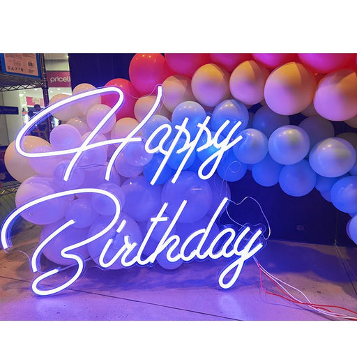 Party Hire - Happy Birthday Neon Light Sign Party Decoration - Everything Party