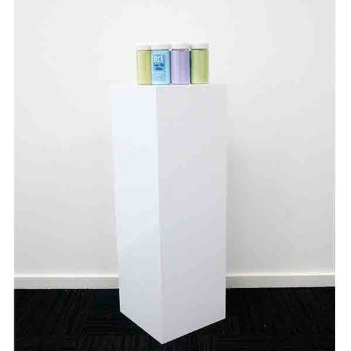 Party Hire - White Acrylic Plinth 90cm Square - Everything Party