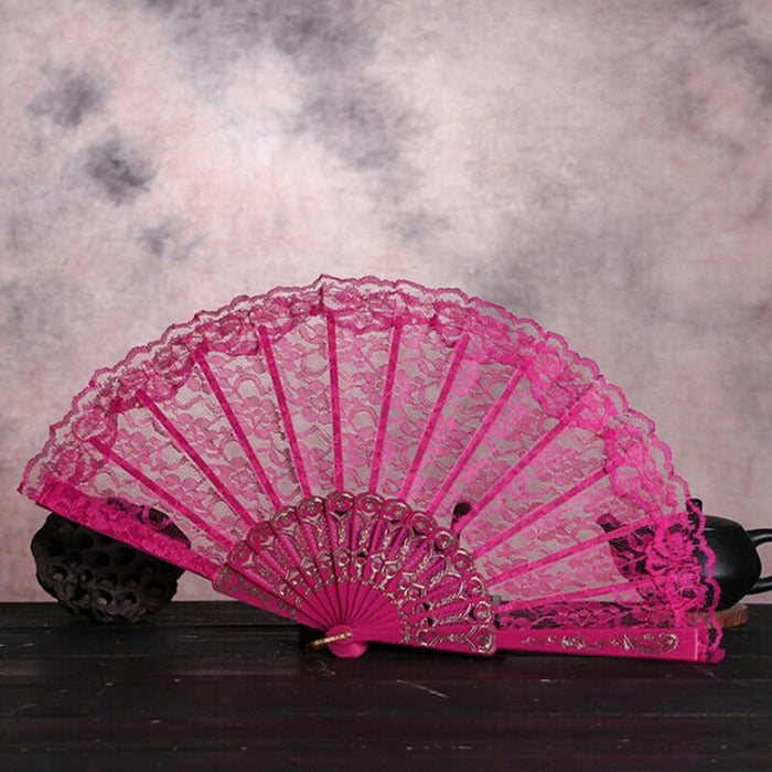 Party Lace Fan - Hot Pink - Everything Party