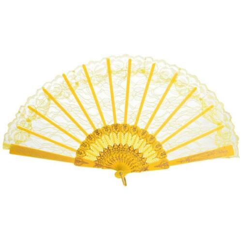 Party Lace Fan - Yellow - Everything Party