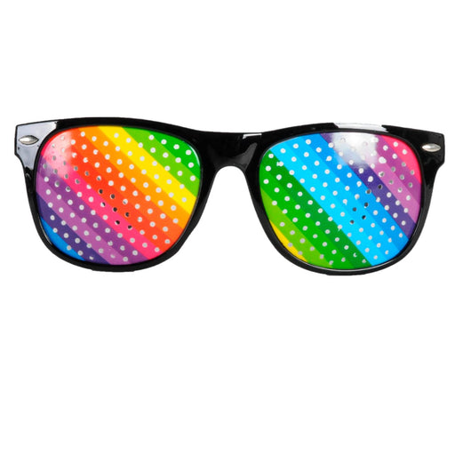 Party Wayfarers Glasses - Rainbow Stripe - Everything Party