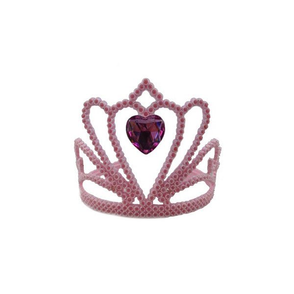 Pastel Pink Tiara with Hanging Heart Diamond - Everything Party