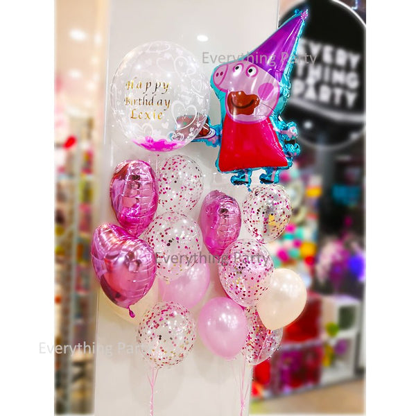 Peppa Pig Birthday Helium Balloon Bouquet - Everything Party
