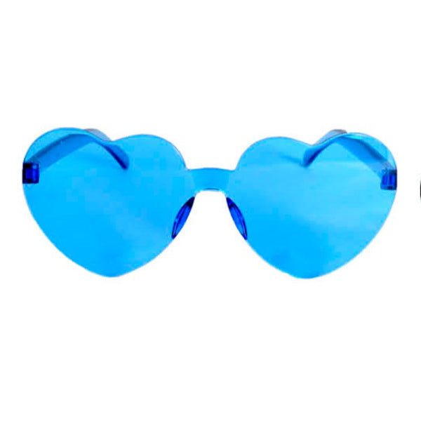 Perspex Hearts Party Glasses - Blue - Everything Party