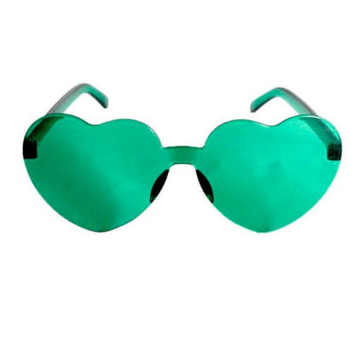 Perspex Hearts Party Glasses - Green - Everything Party