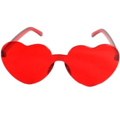 Perspex Hearts Party Glasses - Red - Everything Party