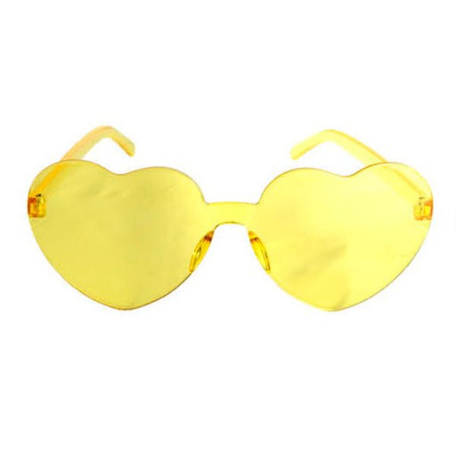 Perspex Hearts Party Glasses - Yellow - Everything Party