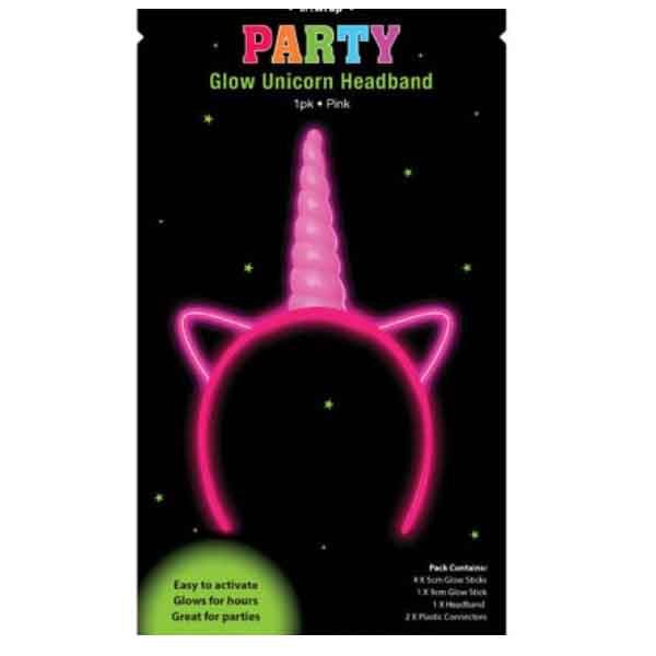 Pink Glow Unicorn Headband - Everything Party