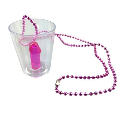 Pink Penis Shot Glass Necklace - Everything Party