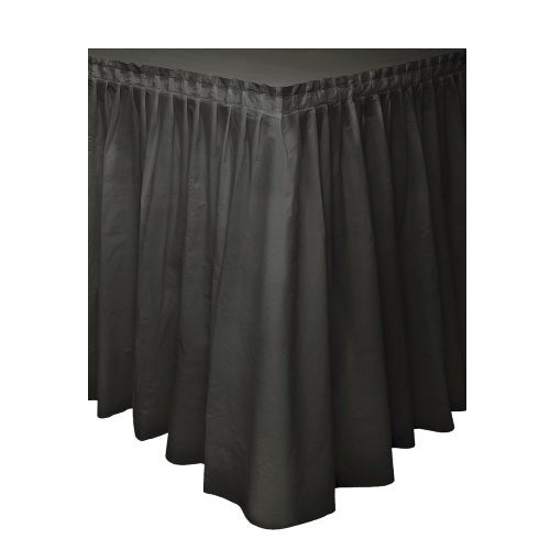 Plastic Table Skirt - Black - Everything Party