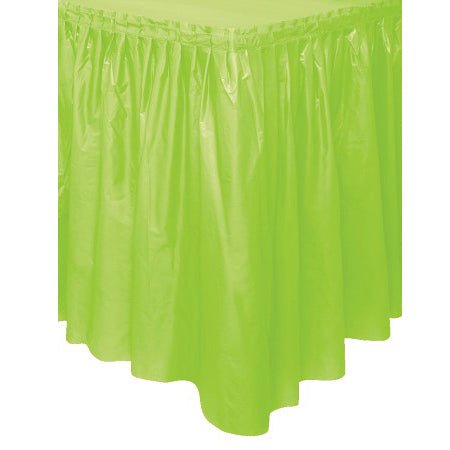 Plastic Table Skirt - Lime Green - Everything Party