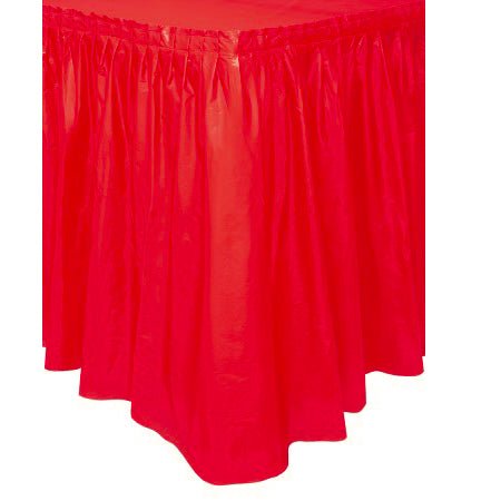 Plastic Table Skirt - Red - Everything Party