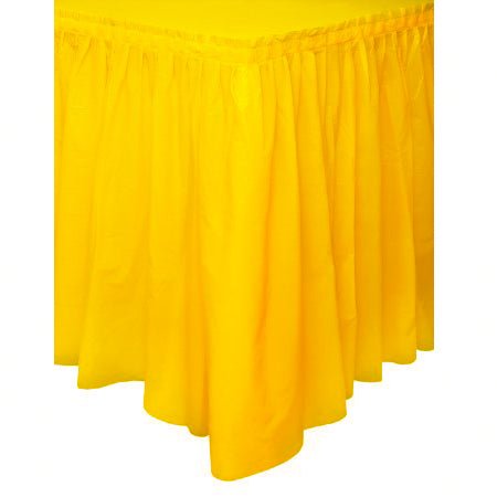 Plastic Table Skirt - Yellow - Everything Party