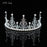Premium Large Metal Tiara with Pearl and Diamond Cake Decoration - Silver - Everything Party