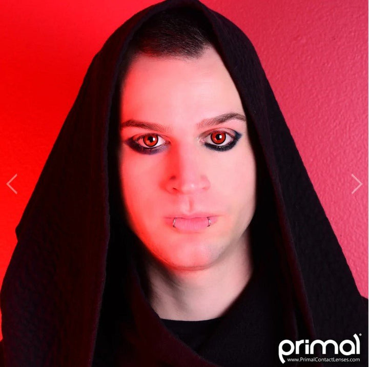 Primal Blood Eyes Red Coloured Halloween Costume Contact - Everything Party