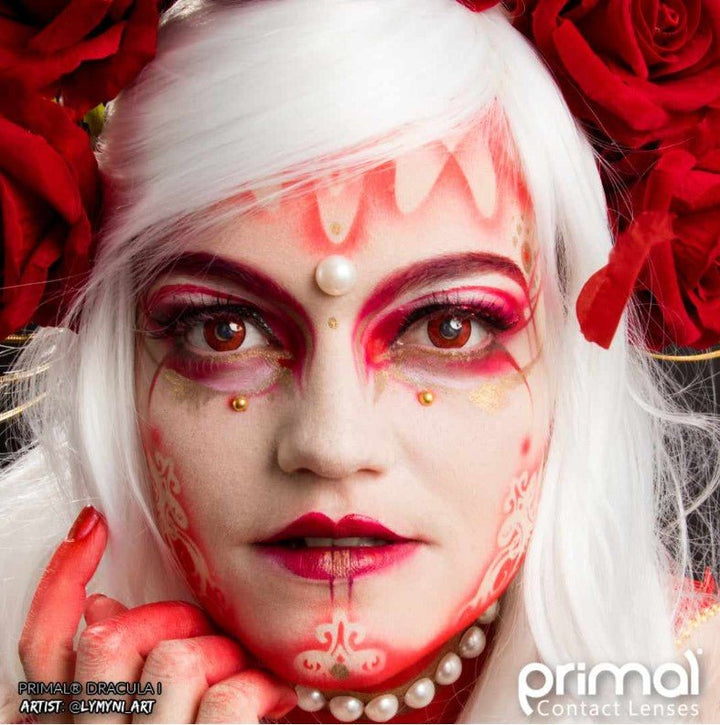 Primal Dracula Red Coloured Halloween Costume Contact - Everything Party