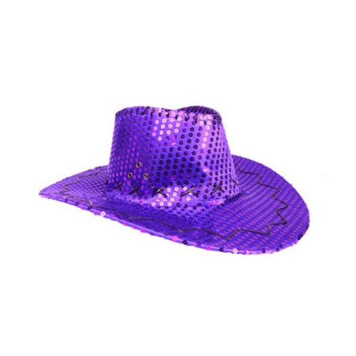 Purple Sequin Cowboy/Cowgirl Hat - Everything Party