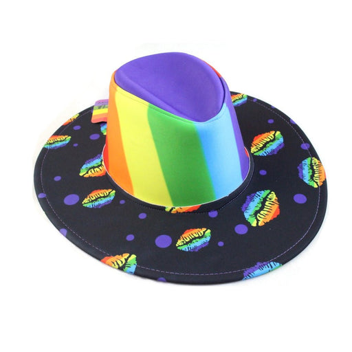 Rainbow Cowboy/Cowgirl Hat with Lips Print - Everything Party