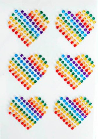 Rainbow Diamante Face Stickers - Everything Party