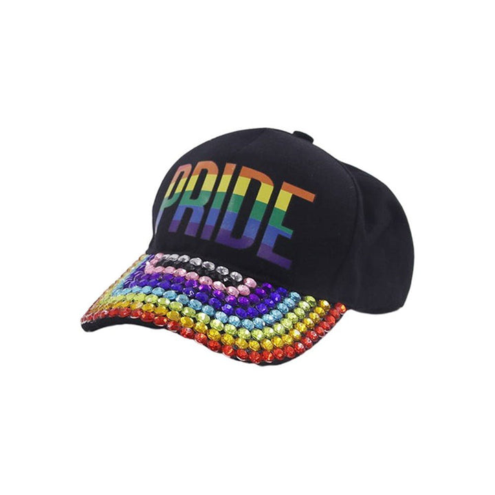 Rainbow Diamante Pride Festival Cap - Everything Party