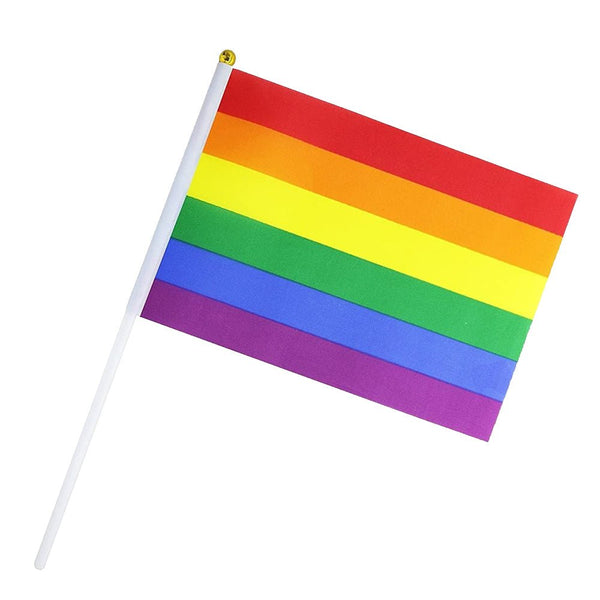 Rainbow Flag with Stick 45cm*30cm - Everything Party