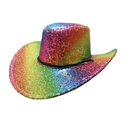 Rainbow Glitter Festival Cowboy/Cowgirl Hat - Everything Party